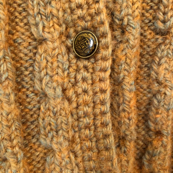 Thick Cable Knit Hand Made Cardigan Sweater M - Picture 3 of 6